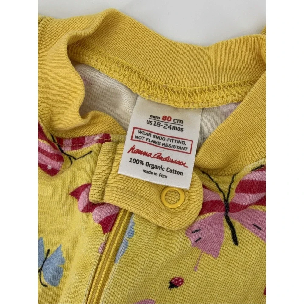 Hanna Andersson Zipper Pajamas Organic Cotton One Piece 18-24M 3T Unisex Baby